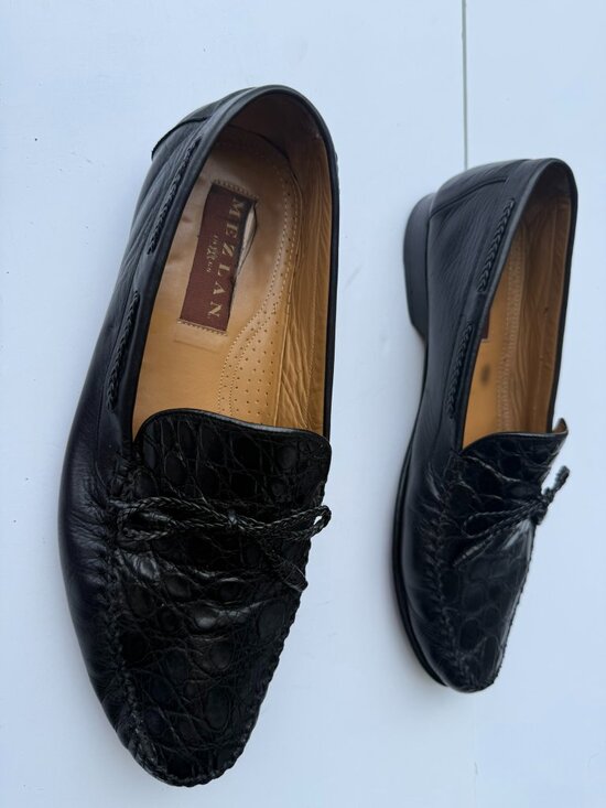 Mezlan 12018 Genuine Ostrich‑Leg Dress Shoes – Size 12M – Black main image 4
